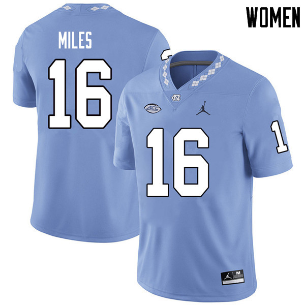 Jordan Brand Women #16 Manny Miles North Carolina Tar Heels College Football Jerseys Sale-Carolina B